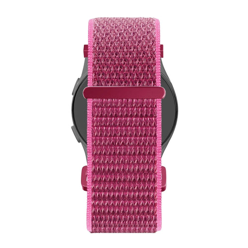 Nylon Loop Strap, dragonfruit, on a watch, direct front view