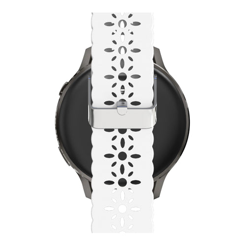 Bandz Garmin Vivomove 3 Silicone Strap 'Lace' (White)