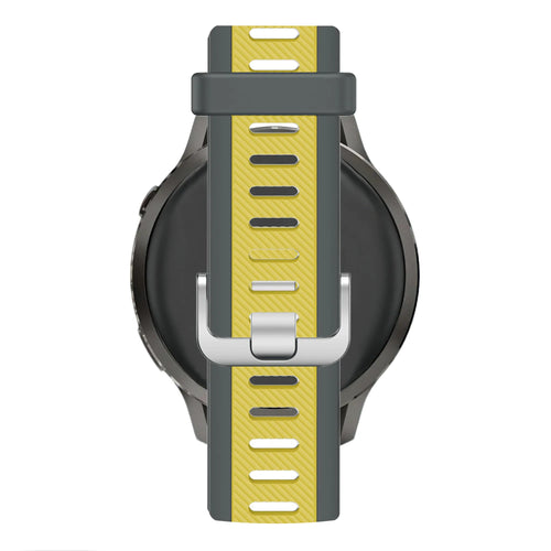 Bandz Garmin Venu 2 Dual Buckled Sport Strap (Grey/Yellow)