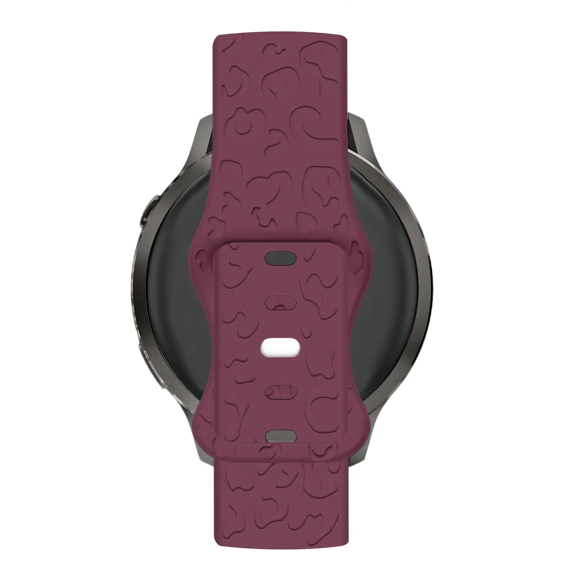 Bandz Garmin Bounce 2 Silicone Strap 'Leopard' (Wine Red)