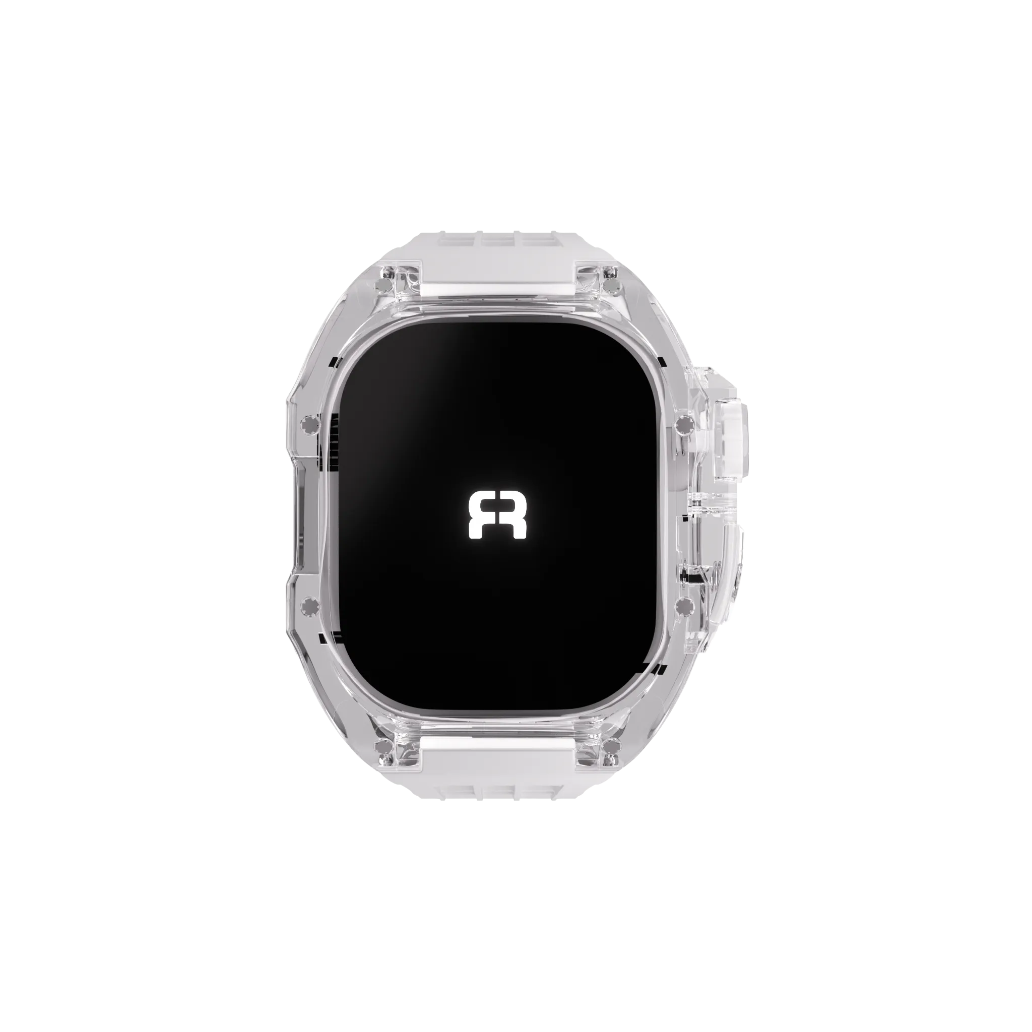 Reqior Apple Watch 45mm Polymer Case with Rubber Strap (Transparent)