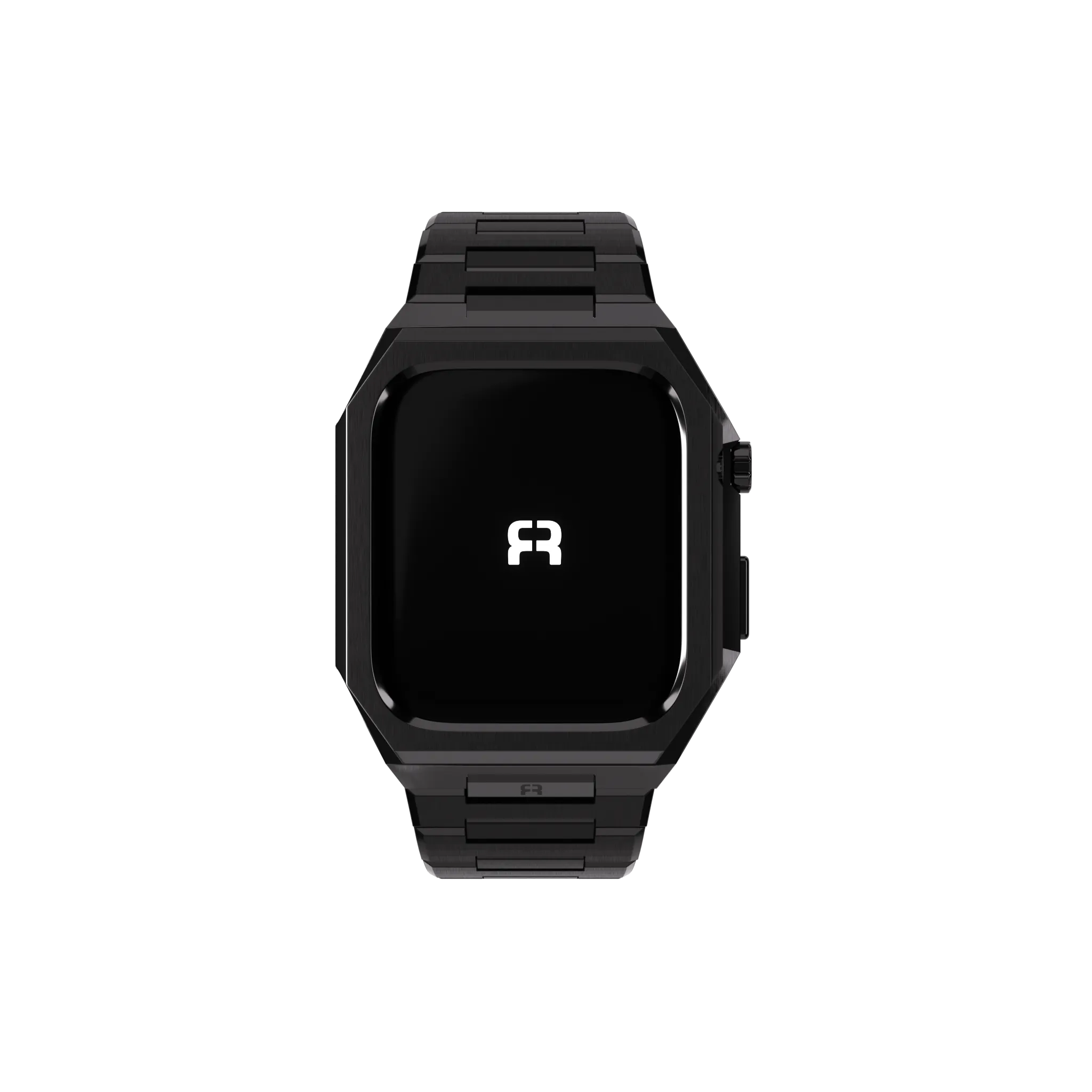 Reqior Apple Watch 45mm Case with Steel Strap 'Nautilus' (Black)