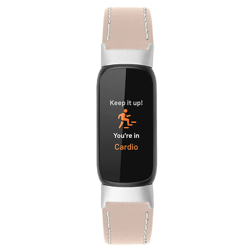 Fitbit Luxe Modern Leather Strap (Beige-Pink)