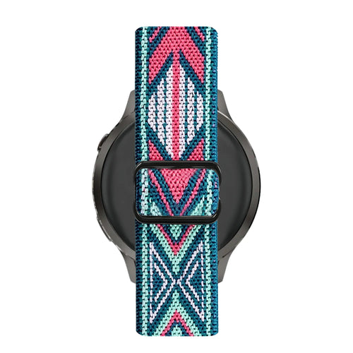 Bandz Garmin Forerunner 265s Elastic Nylon Strap (Blue Mix)