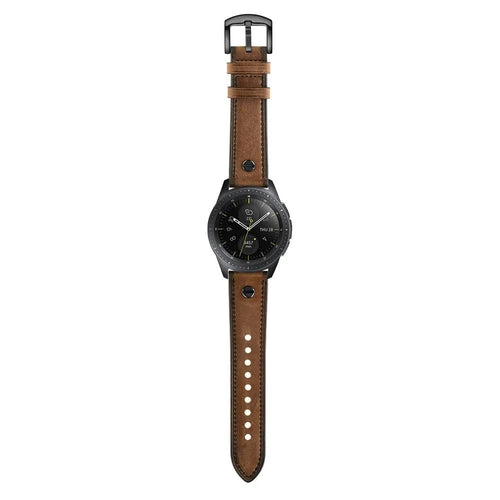 Suunto Run Leather Strap with Screw (Dark Brown)