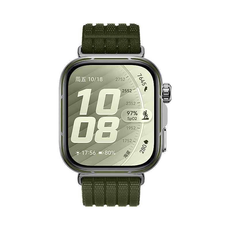 Huawei Watch Fit 5 Pro Ultra Thin Nylon Strap (Dark Green)