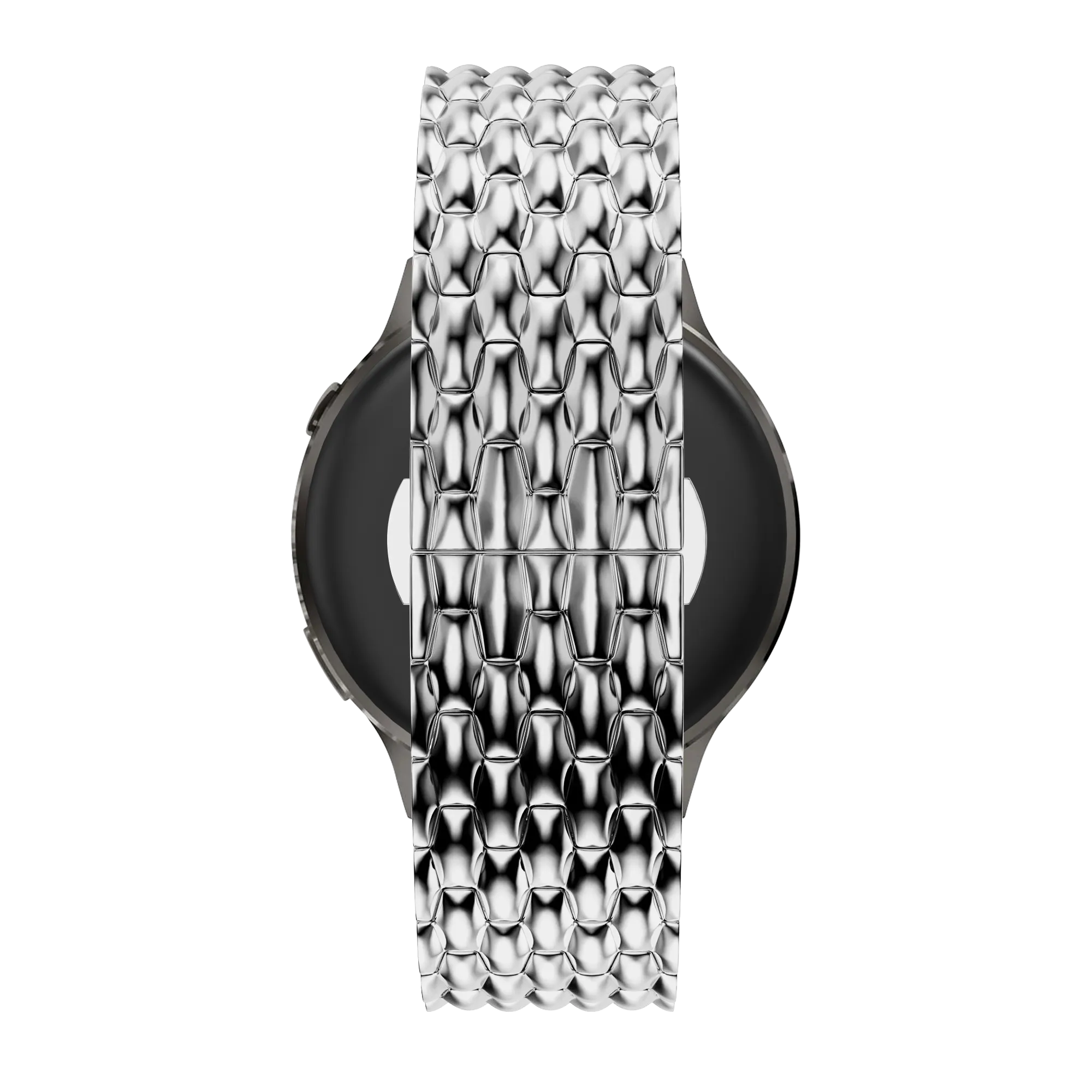 Bandz Garmin Forerunner 170 Steel Strap 'Dragon' (Silver)