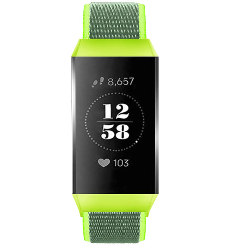 Nylon Strap, fluorescent, on a watch, direct front view