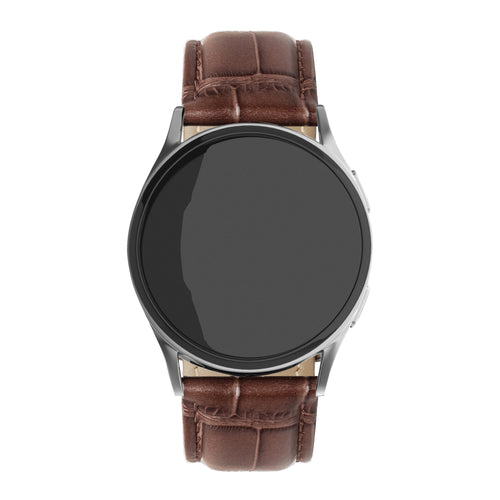 Watch Strap Leather Crocodile Grain 20mm - Quick Release (Brown)
