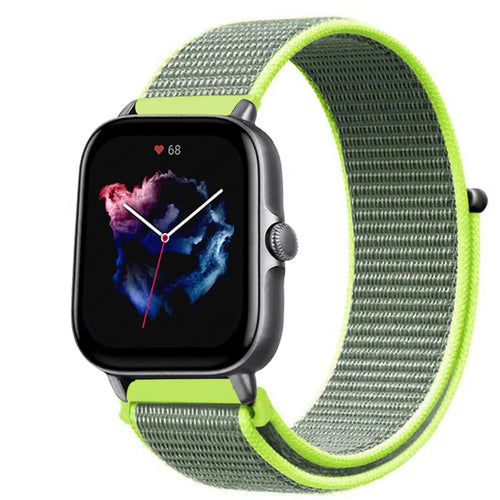 Nylon Strap, fluorescent, on a watch, direct front view