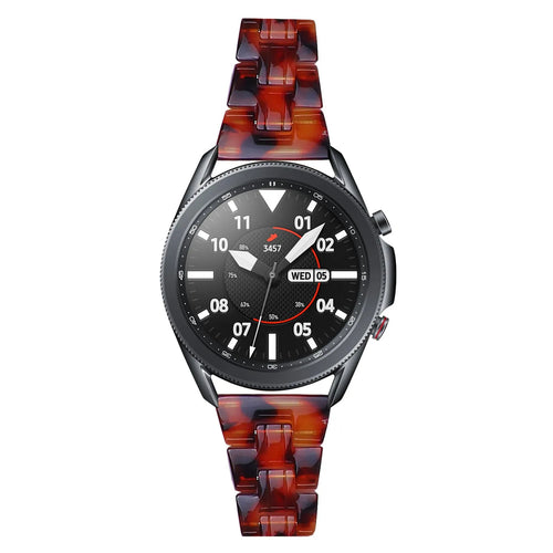 Metal Resin Strap, lava, on a watch, direct front view
