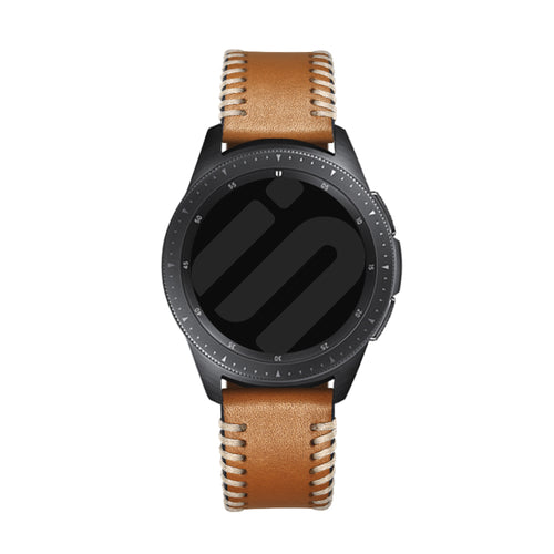 Huawei Watch GT Runner Stitched Leather Strap (Brown)