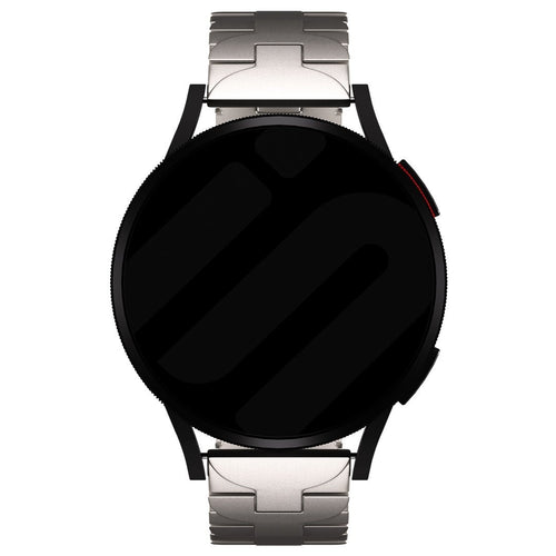 Butterfly Titanium Strap, on a watch, direct front view