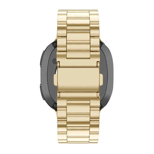 Steel Strap 'Classic', retro gold, on a watch, direct rear view