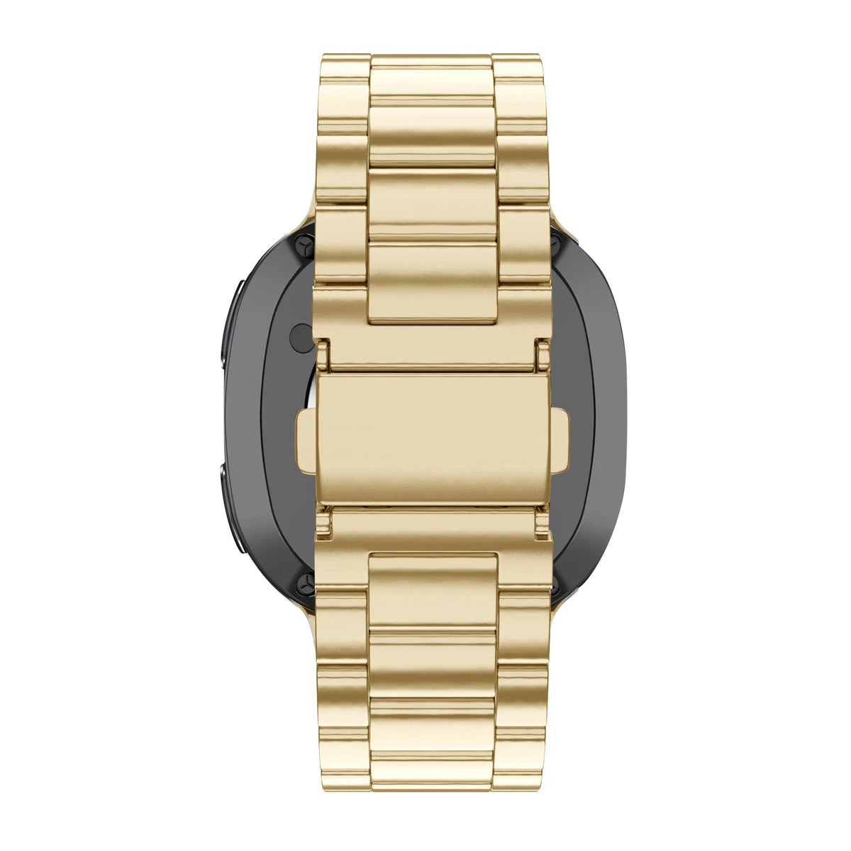 Steel Strap 'Classic', retro gold, on a watch, direct rear view