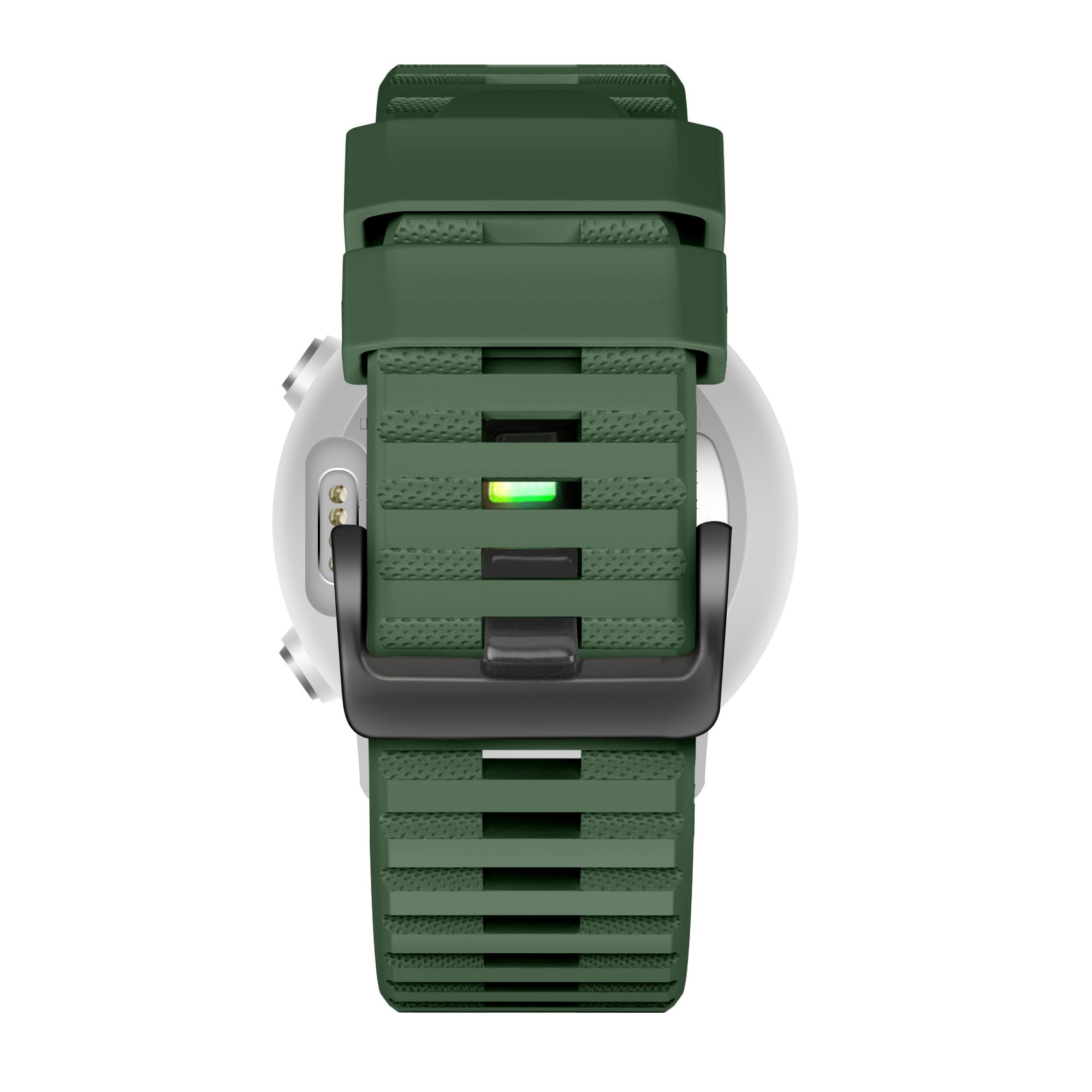Bandz Garmin D2 Bravo Buckled Silicone Strap (Dark Green)
