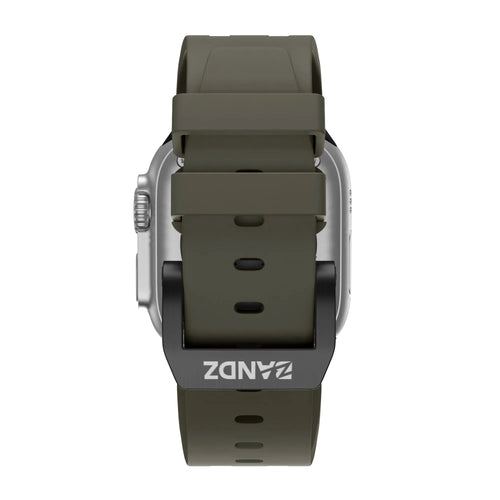 Bandz Apple Watch Silicone Strap 'Luxe Liquid' (Brown With Black)