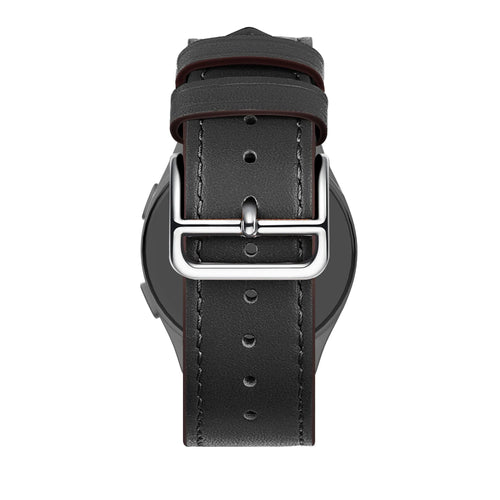 Bandz Oozoo Smartwatch 20mm Leather Strap 'Deluxe' (Black)