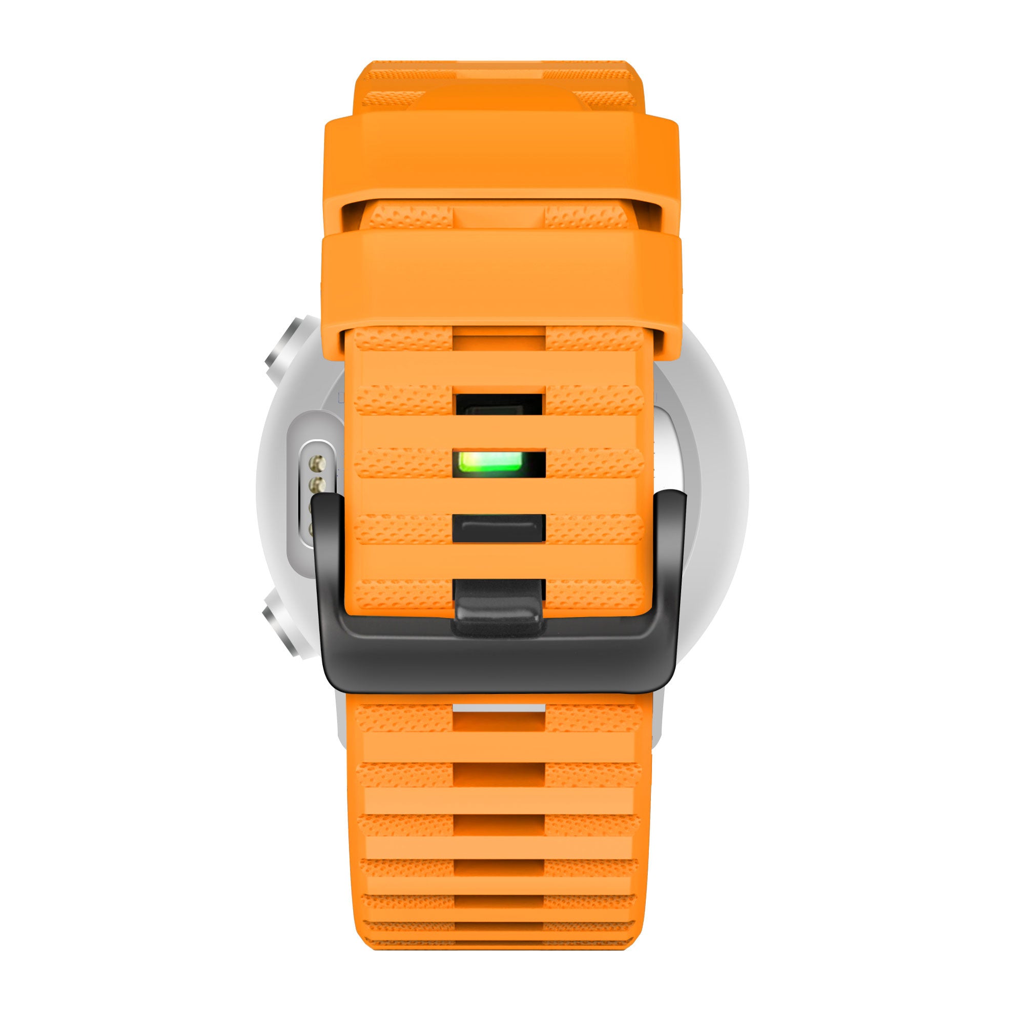 Bandz Garmin Quatix 8 - 51mm Buckled Silicone Strap (Orange)
