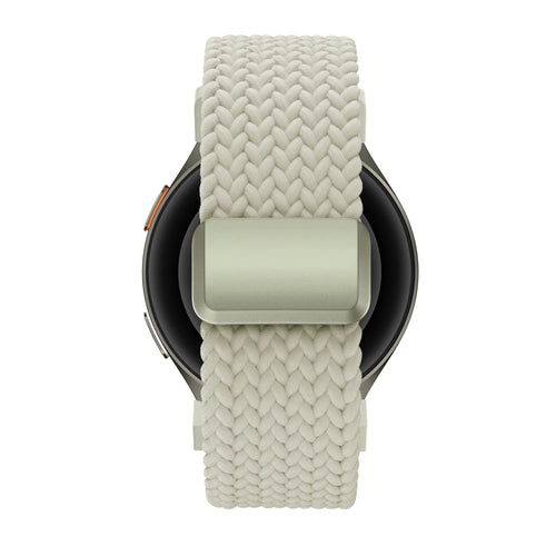 Bandz Samsung Galaxy Watch 4 Classic 42mm Braided Strap 'Easy Fit' (Starlight)