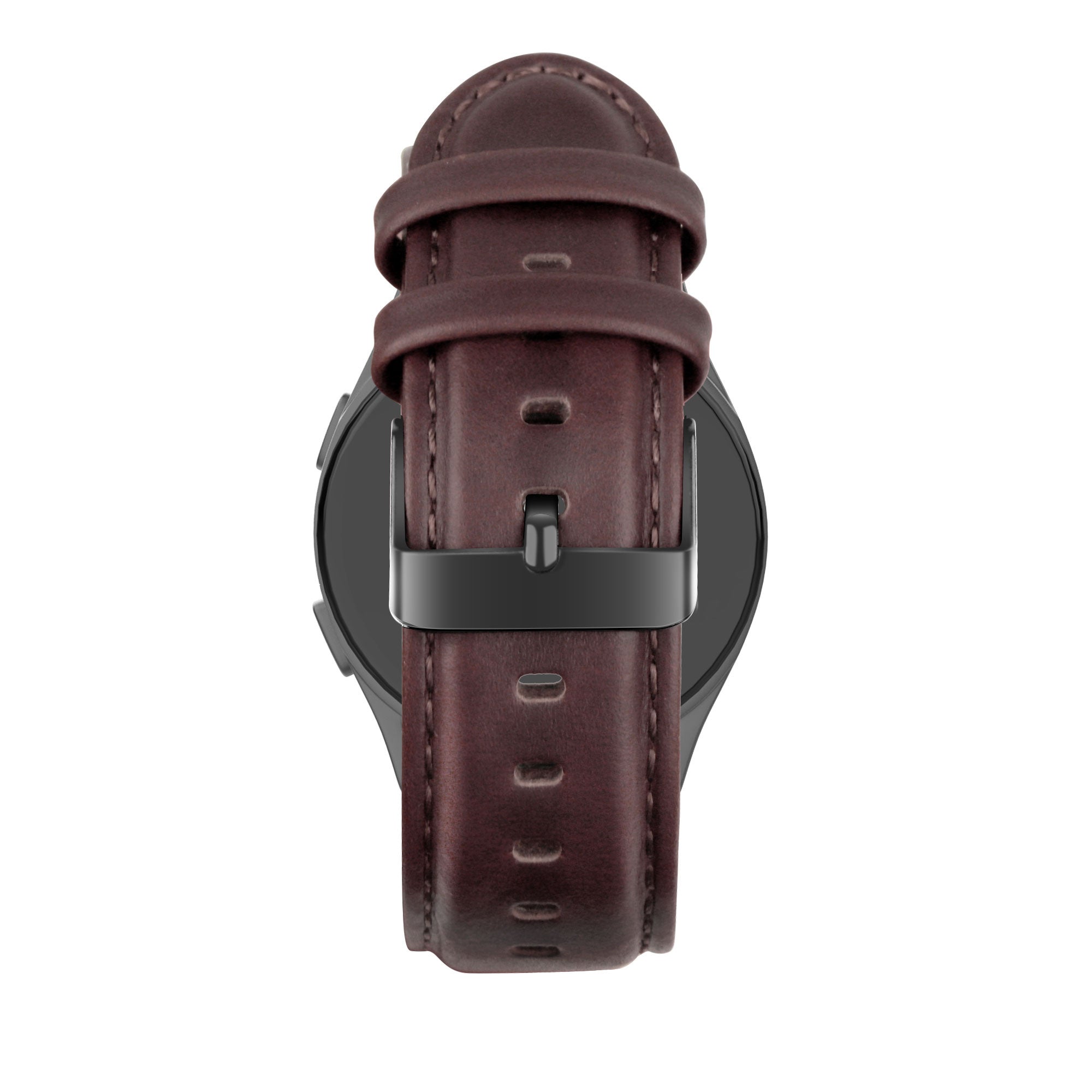 Bandz Huawei Watch GT 6 - 46mm Leather Strap 'Classic' (Dark Brown)