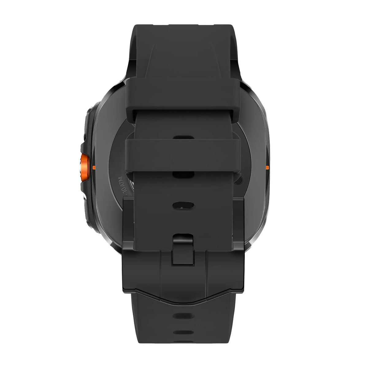 Silicone Strap 'Luxe Liquid', on a watch, direct rear view