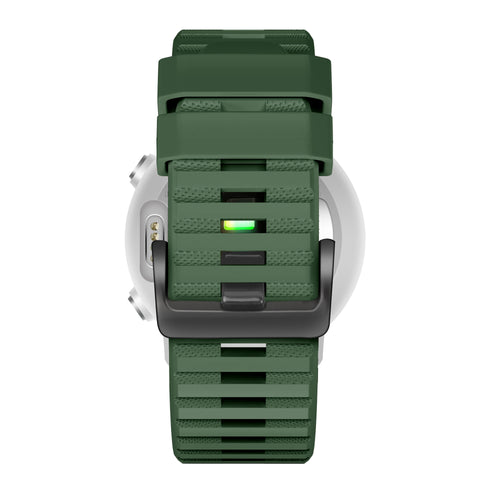 Bandz Garmin Quatix 8 - 51mm Buckled Silicone Strap (Dark Green)