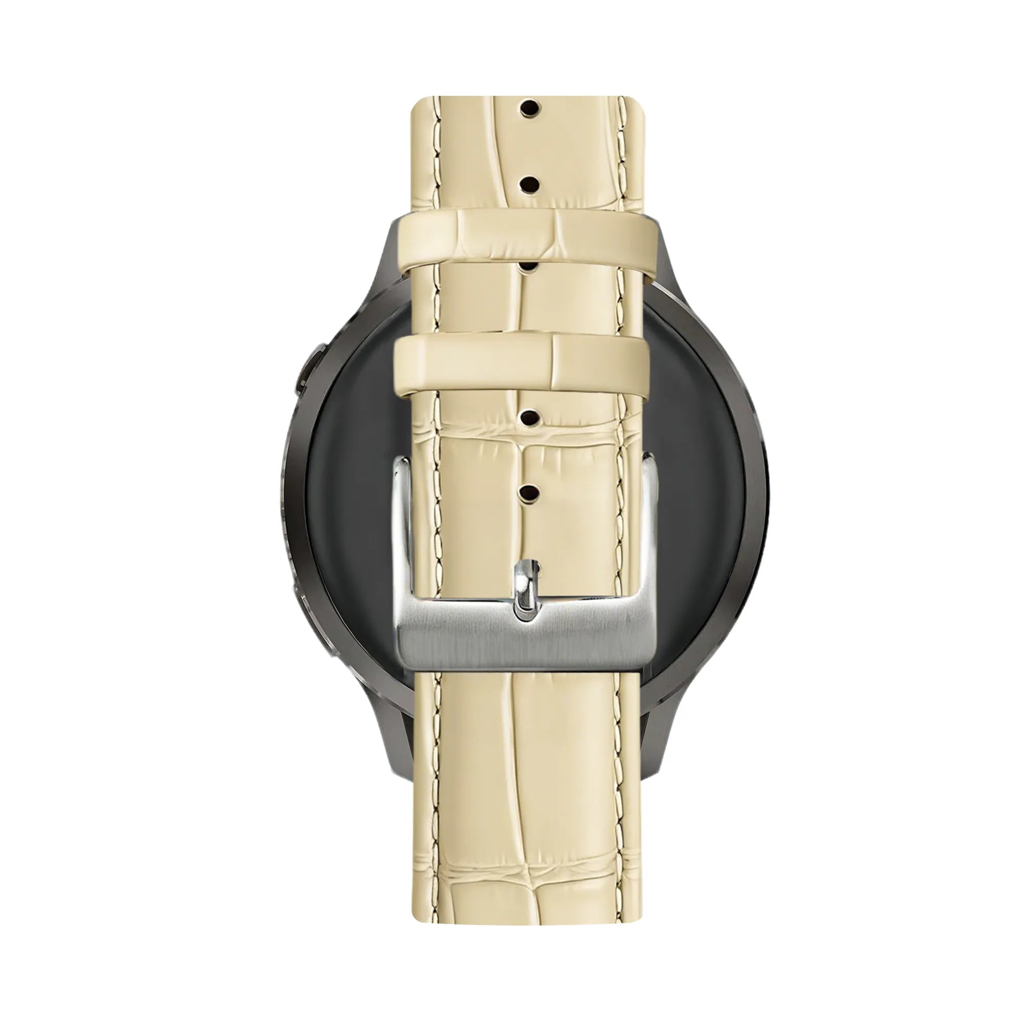 Bandz Garmin Venu 2 Plus Leather Strap Crocodile Grain (Beige)