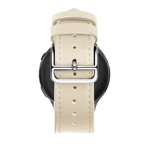 Bandz Garmin 18mm Leather Strap 'Deluxe' (Beige)