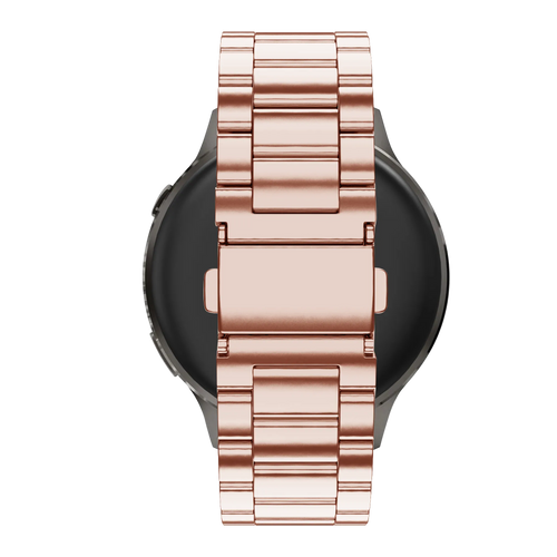 Steel Strap 'Classic', pink, on a watch, direct rear view