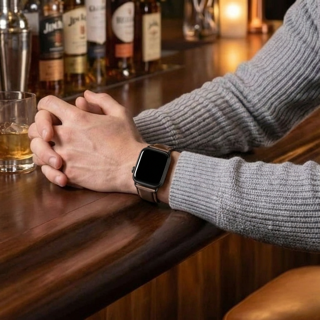 Apple Watch Leather Strap (Dark Brown)