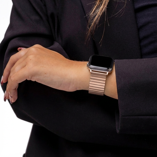 Apple Watch Ultra Elastic Steel Strap (Rose Gold)