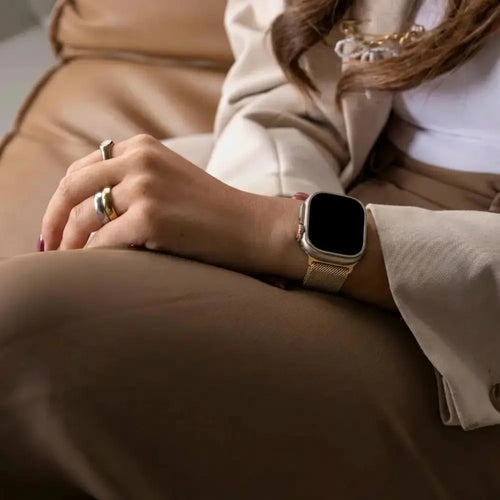 Apple Watch Ultra Milanees bandje (rosé goud)