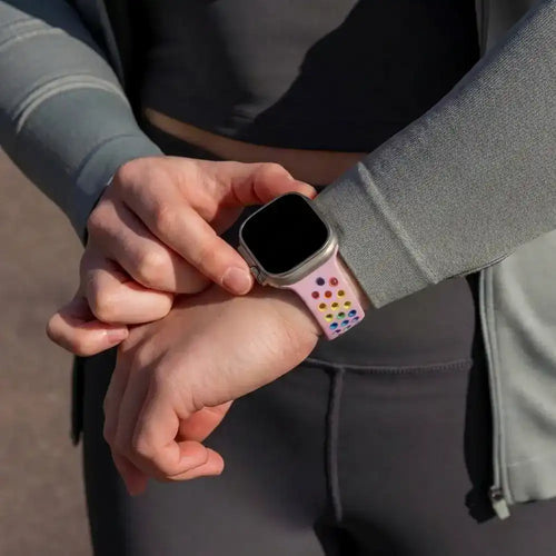Apple Watch Sport Strap (Pink/Rainbow)