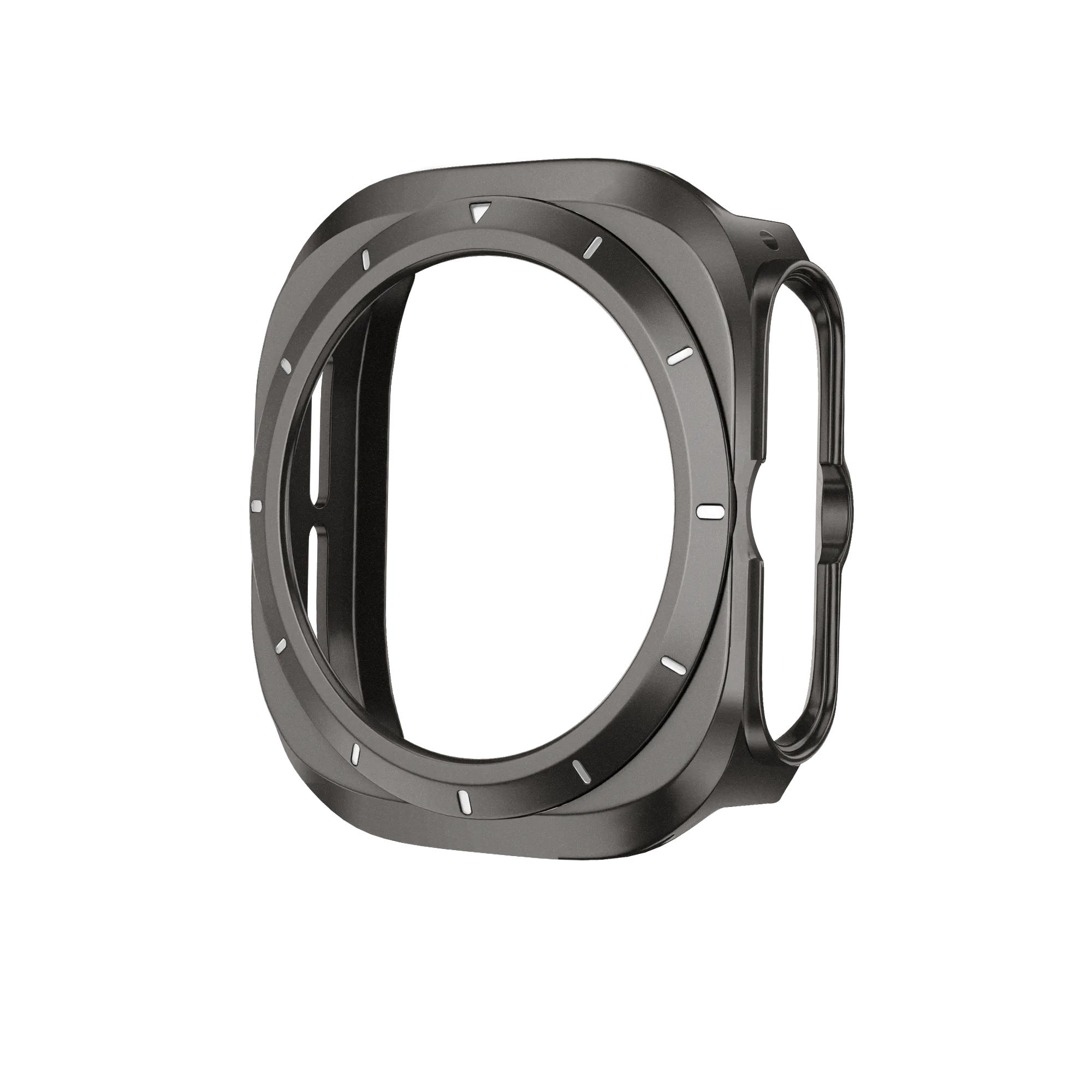 Bandz Samsung Galaxy Watch Ultra Bezel PC Case (Titanium Grey with White)