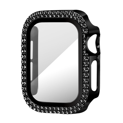 Bandz Apple Watch 10/11 - 42mm Diamond Case with Glass (Black)