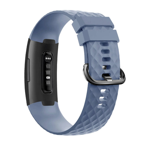 Silicone Strap 'Classic', grey-blue, without a watch, 3/4 front view