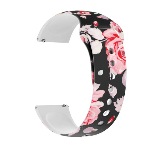 Silicone Patterned Strap, without a watch, 3/4 front view