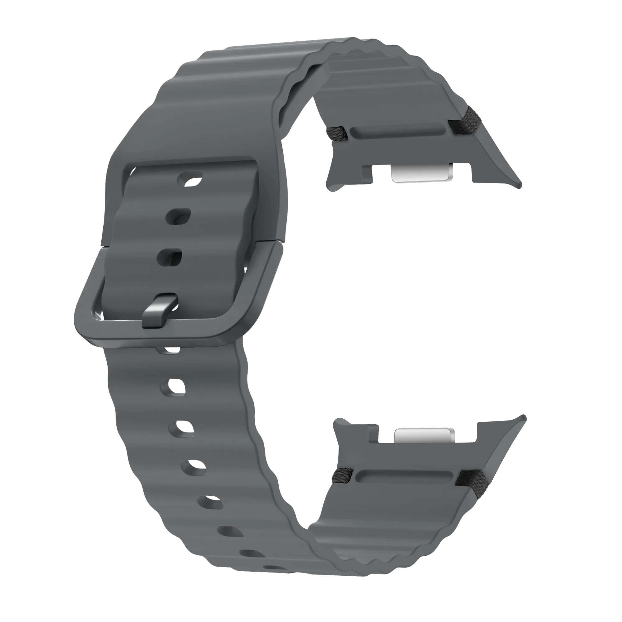 Samsung Galaxy Watch 8 - 40mm Wave Silicone Strap (Dark Grey)