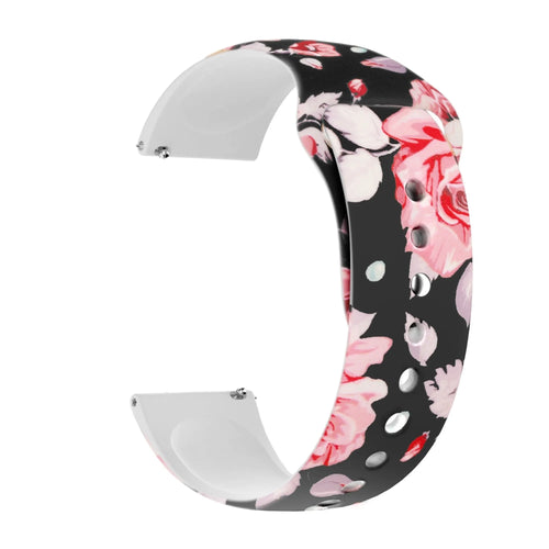 Silicone Patterned Strap, without a watch, 3/4 front view