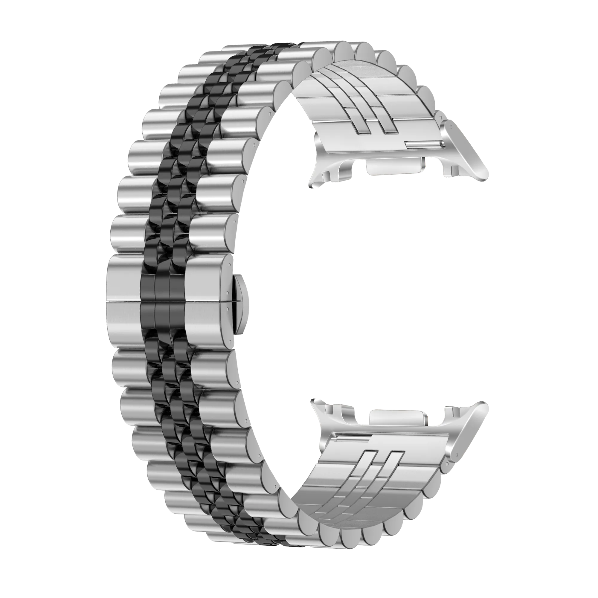 Samsung Galaxy Watch 8 - 44mm Jubilee Steel Strap (Silver/Black)