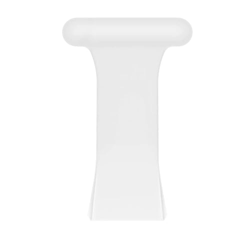 Silicone Nurse Fob, white, without a watch, 3/4 front view