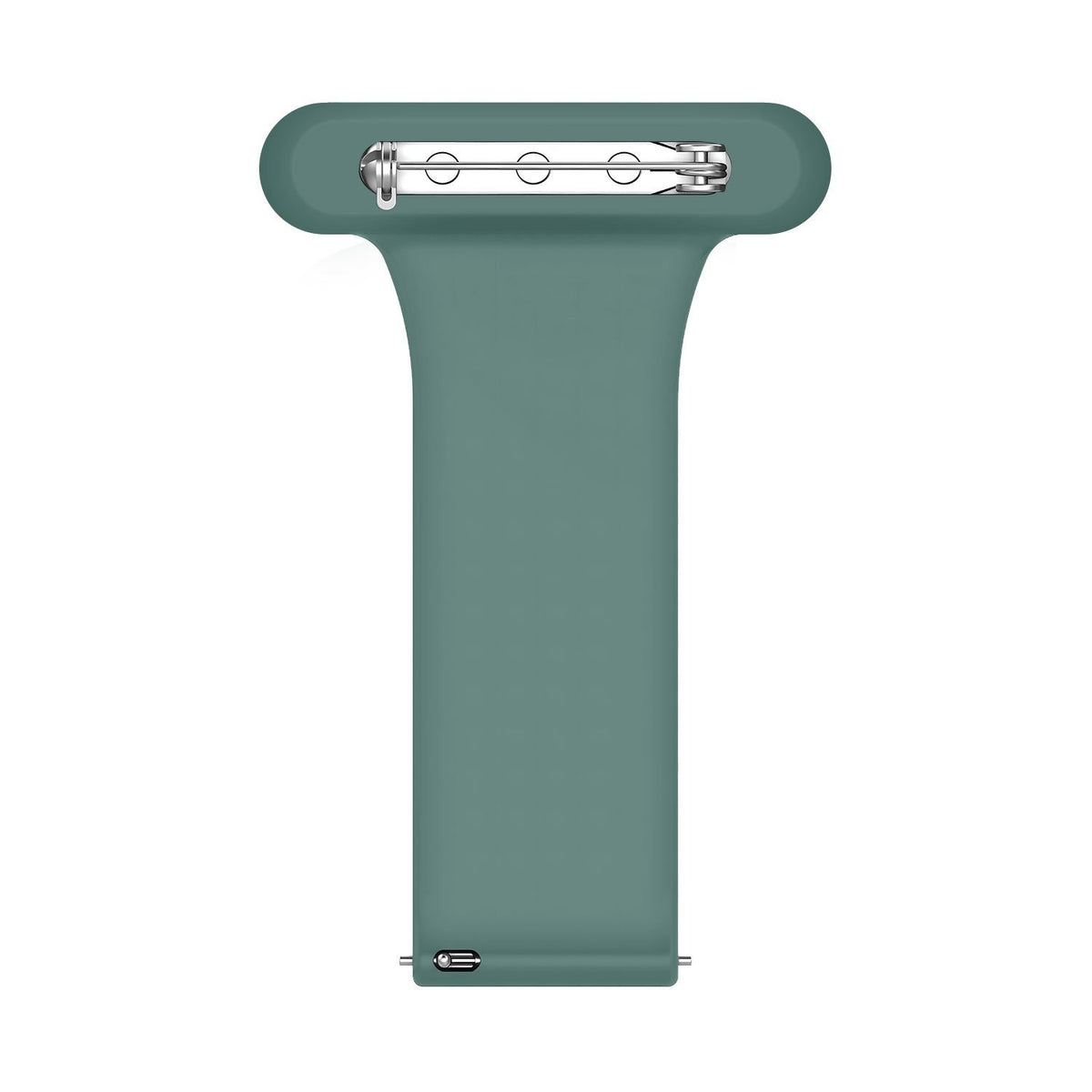 Silicone Nurse Fob, green, without a watch, 3/4 front view