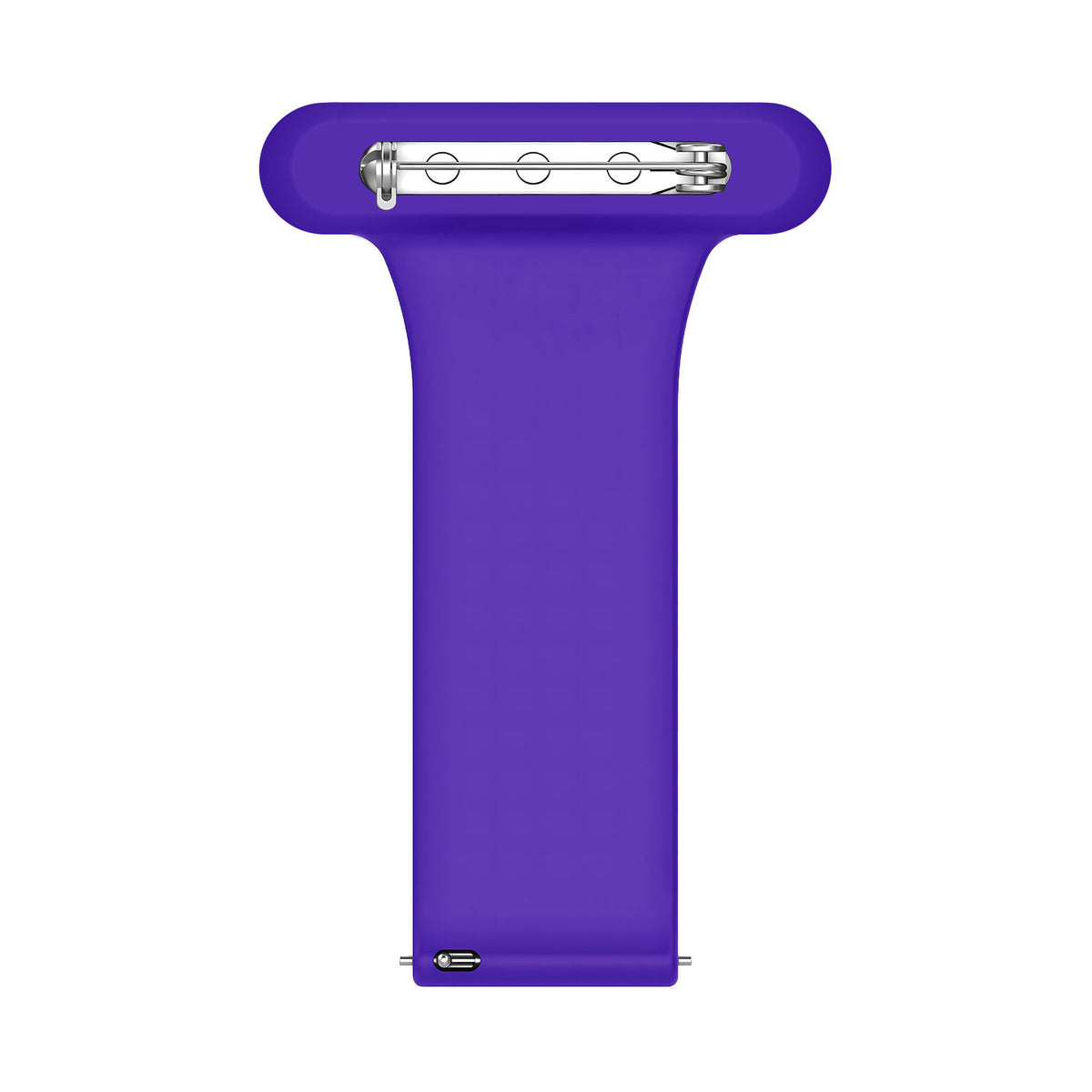 Silicone Nurse Fob, purple, without a watch, 3/4 front view