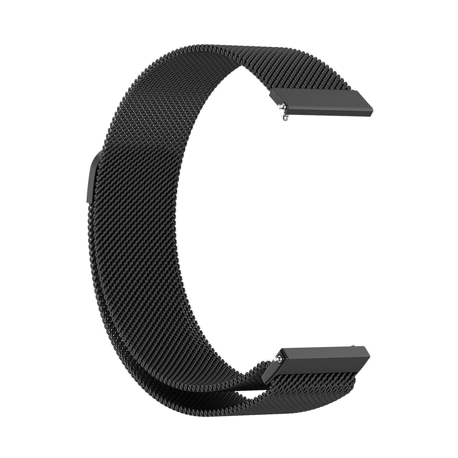 Milanese Strap, black, without a watch, 3/4 front view