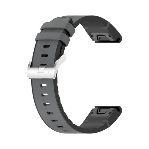 Garmin Quatix 3 / 6x / 7x Solar Leather Hybrid Strap (Grey)