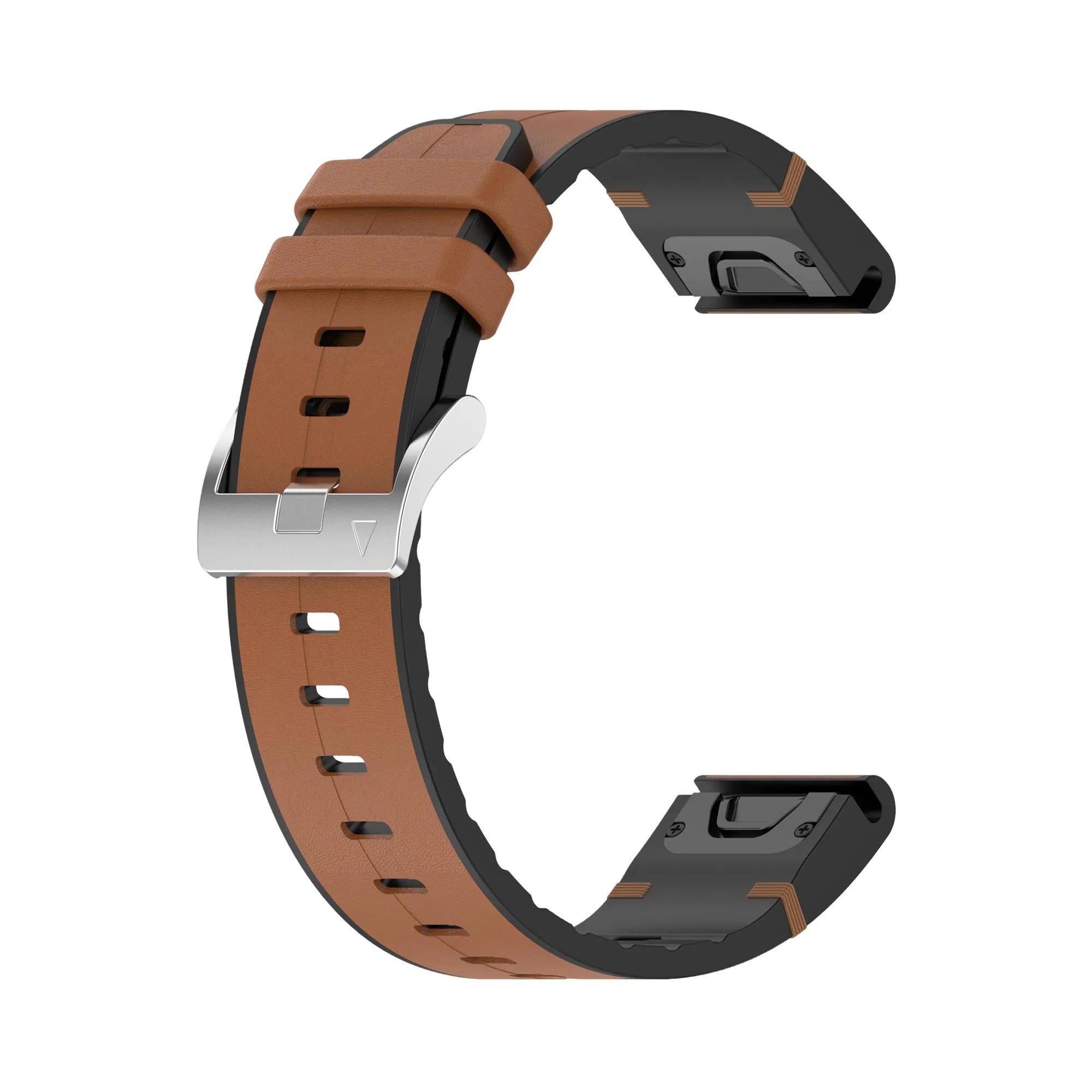 Garmin Fenix E Leather Hybrid Strap (Brown)