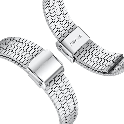 Fine Steel Strap, silver, without a watch, 3/4 front view