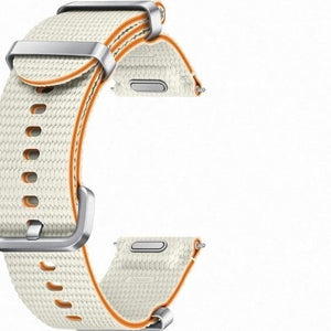 Nylon Athleisure Strap, cream, without a watch, 3/4 front view