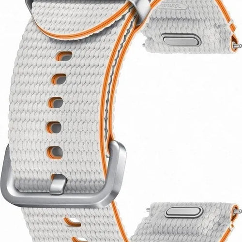Nylon Athleisure Strap, silver, without a watch, 3/4 front view